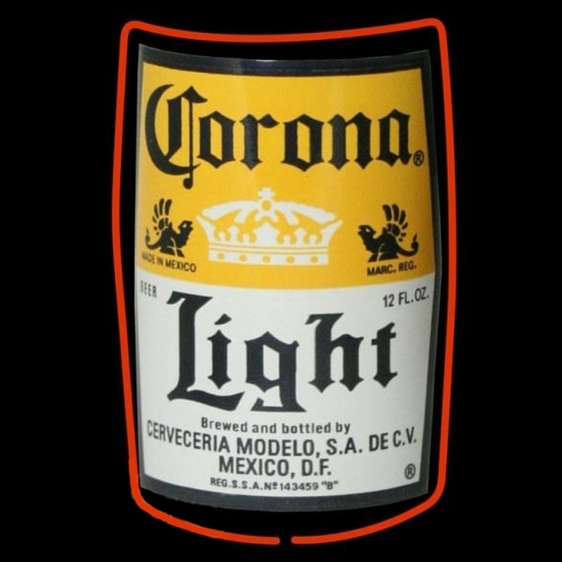 Corona Light Label Beer Sign Neonskylt