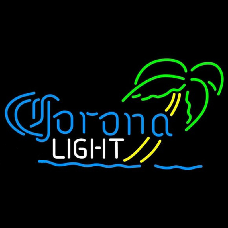 Corona Light Mini Palm Tree Beer Sign Neonskylt