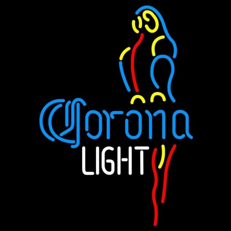 Corona Light Parrot Beer Sign Neonskylt
