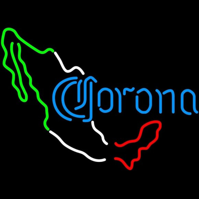 Corona Me ico Map Beer Sign Neonskylt