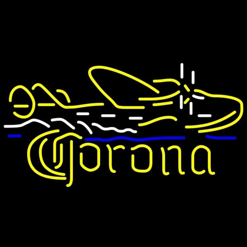 Corona Seaplane Beer Sign Neonskylt