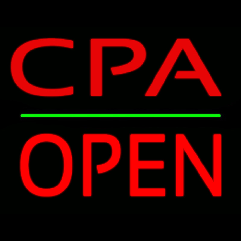 Cpa Block Open Green Line Neonskylt