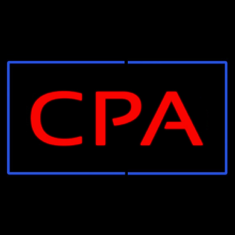 Cpa Rectangle Blue Neonskylt