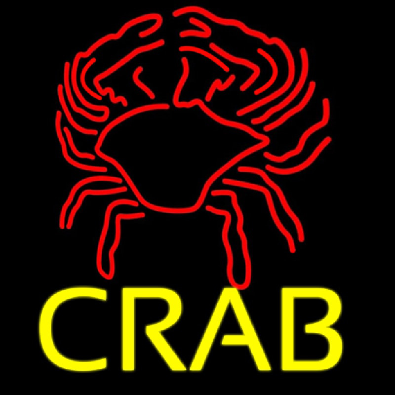 Crab Block With Logo 2 Neonskylt