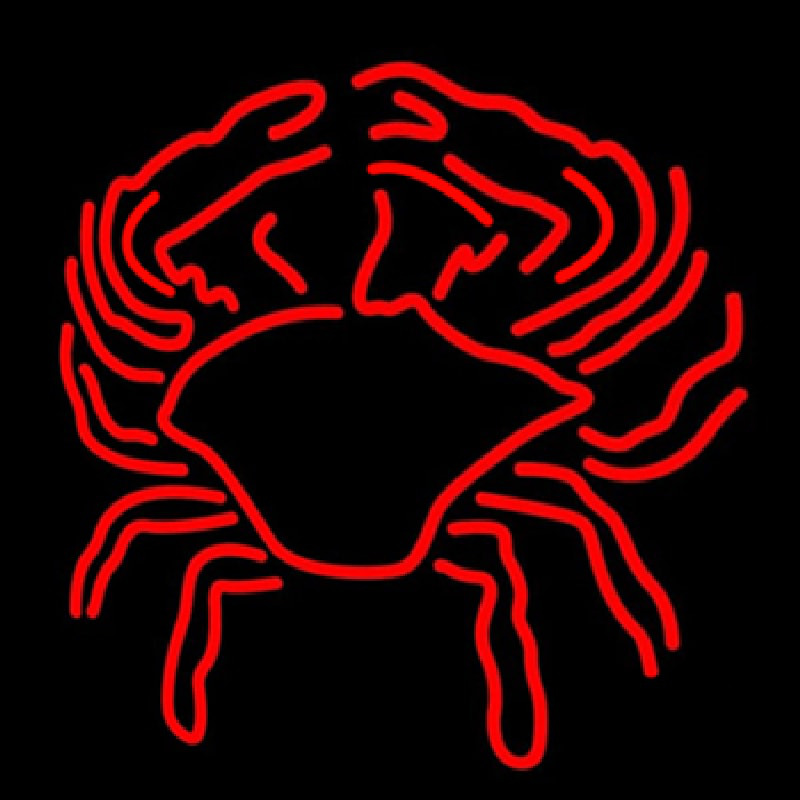 Crab Block With Logo Neonskylt