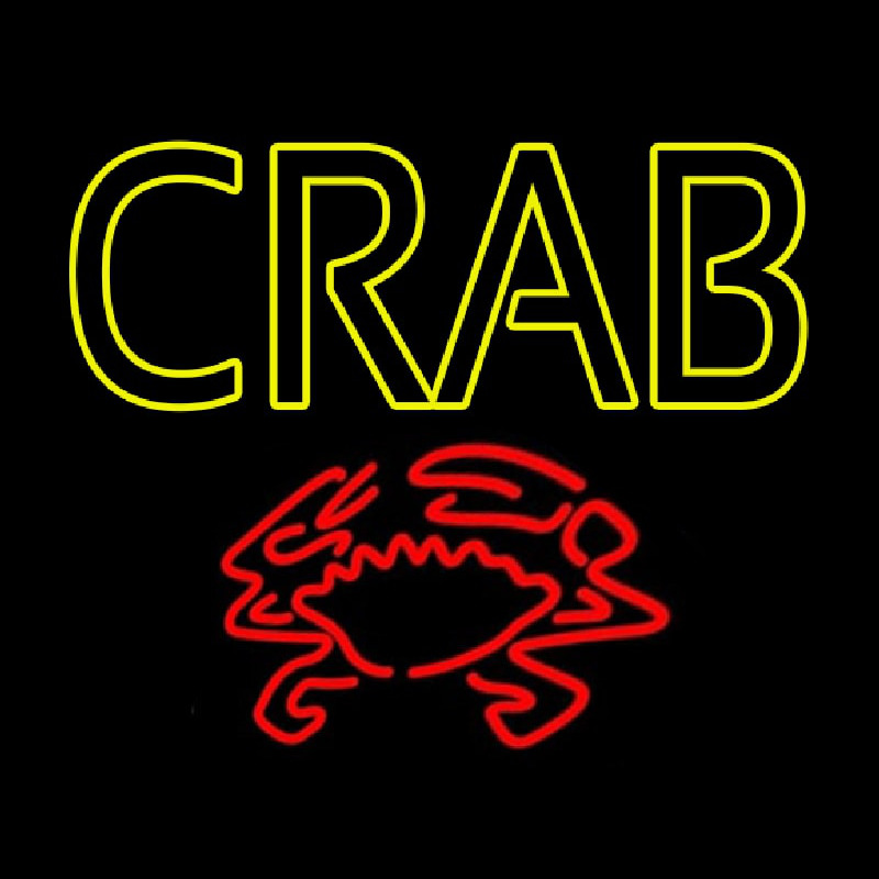 Crab With Logo Neonskylt