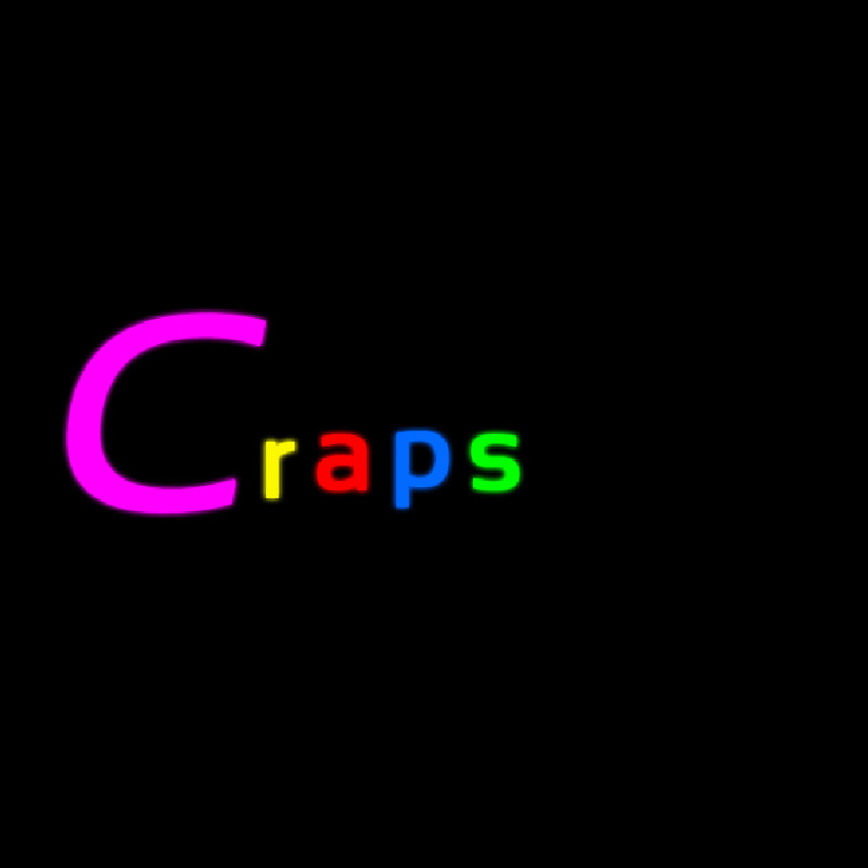 Craps 2 Neonskylt