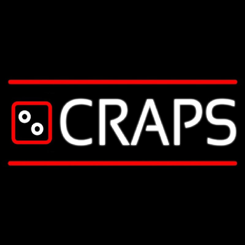 Craps With Hand Logo 2 Neonskylt