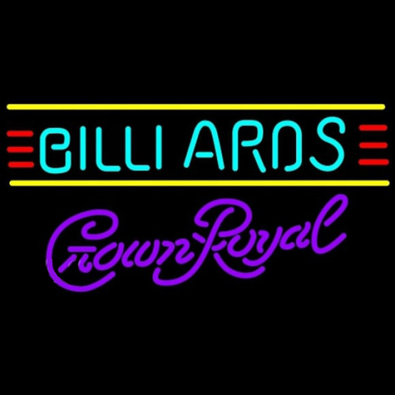 Crown Royal Billiards Te t Borders Pool Beer Sign Neonskylt