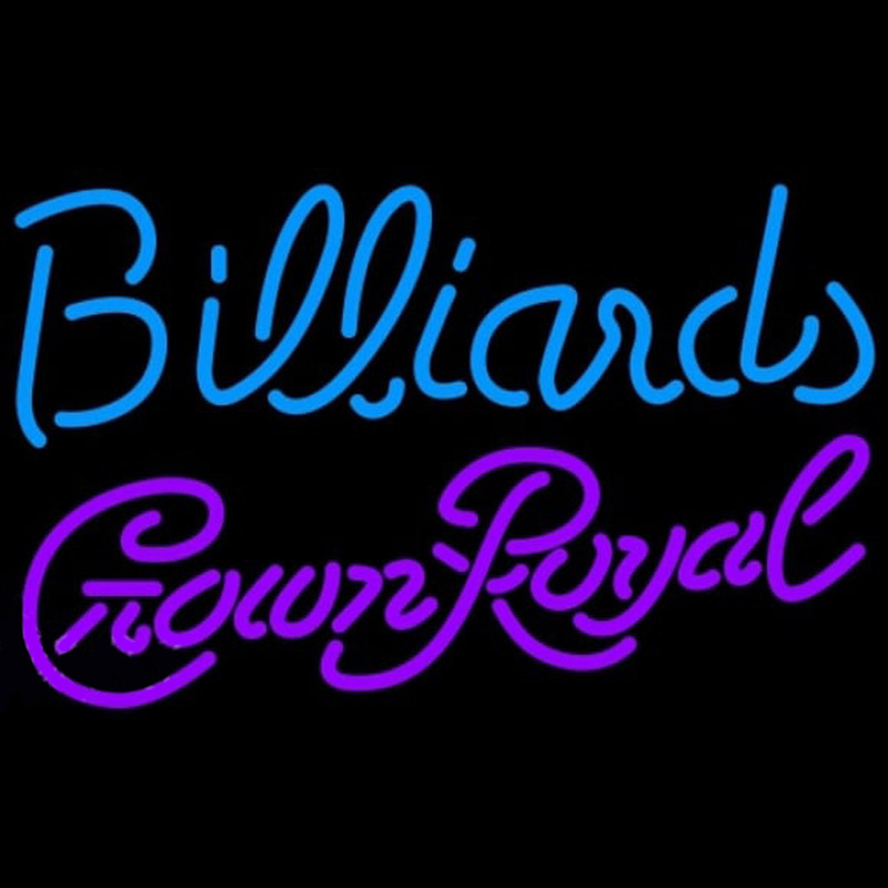 Crown Royal Billiards Te t Pool Beer Sign Neonskylt
