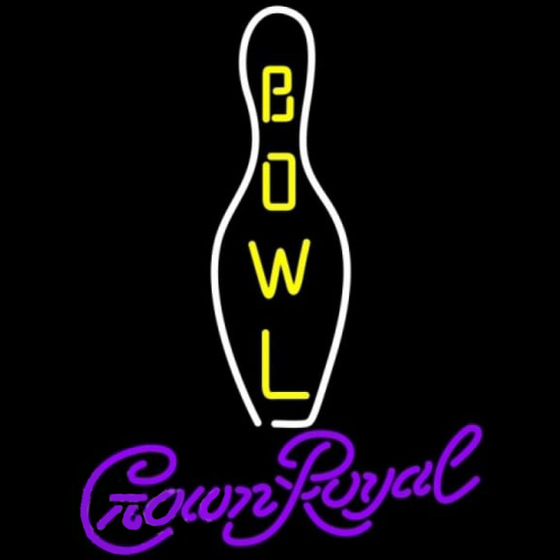 Crown Royal Bowling Beer Sign Neonskylt