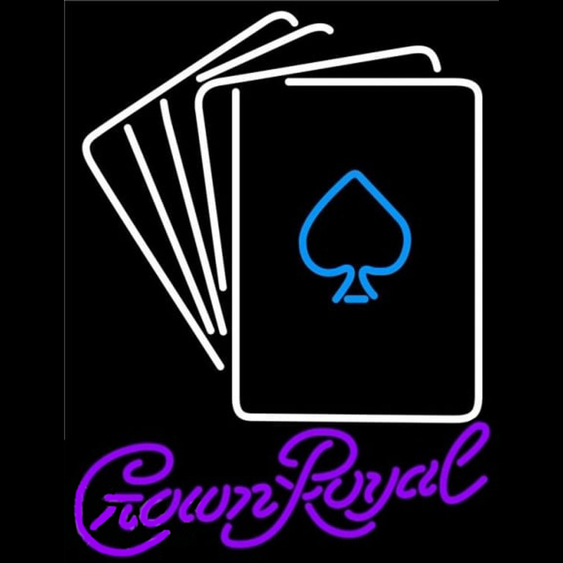Crown Royal Cards Beer Sign Neonskylt