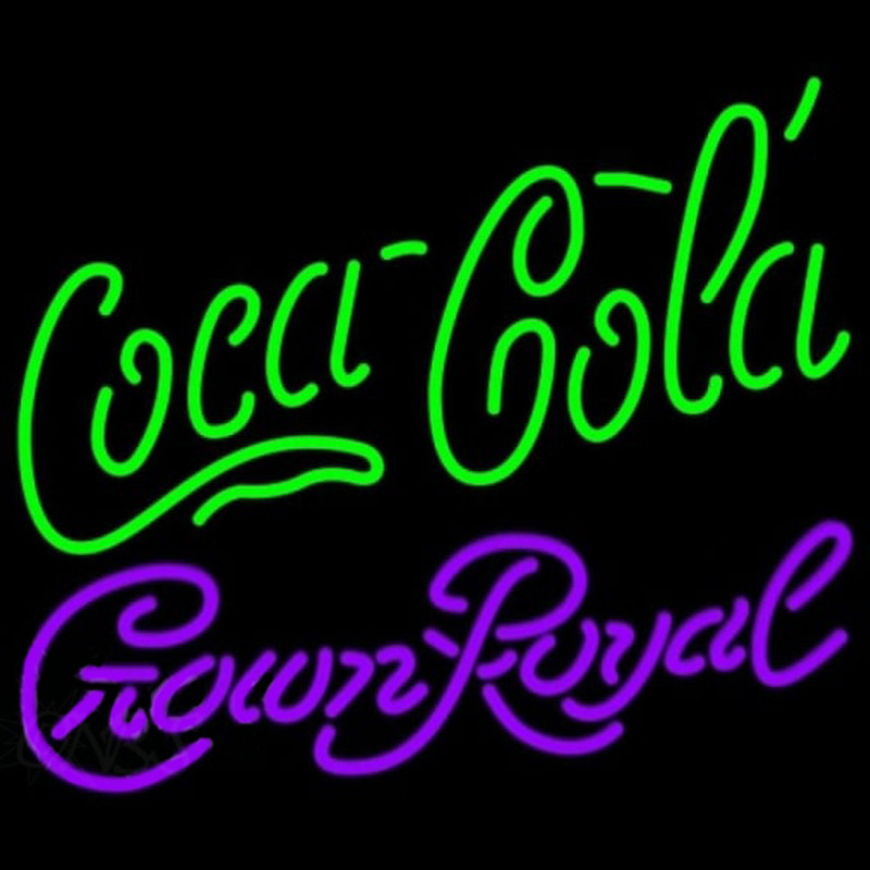 Crown Royal Coca Cola Green Beer Sign Neonskylt