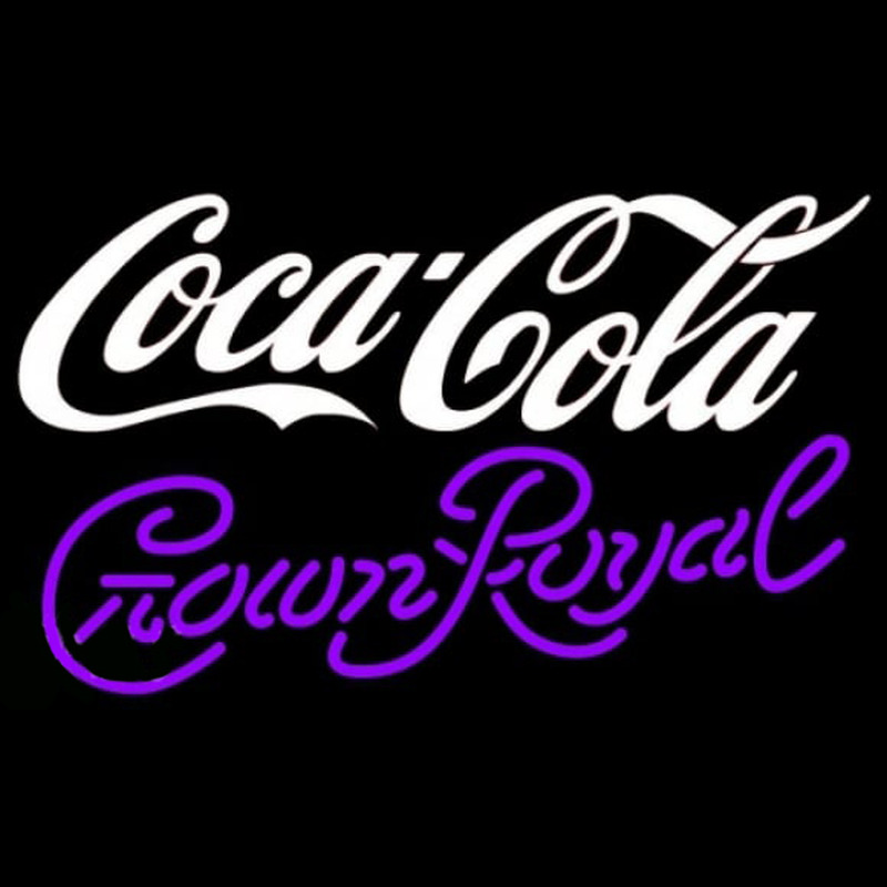 Crown Royal Coca Cola White Beer Sign Neonskylt