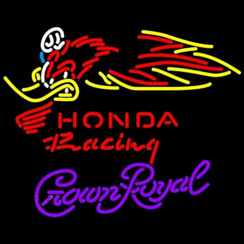 Crown Royal Honda Racing Woody Woodpecker Crf 250 450 Motorcycle Beer Sign Neonskylt