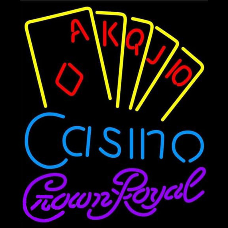Crown Royal Poker Casino Ace Series Beer Sign Neonskylt