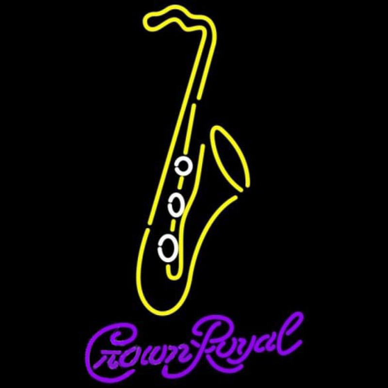 Crown Royal Yellow Sa ophone Beer Sign Neonskylt