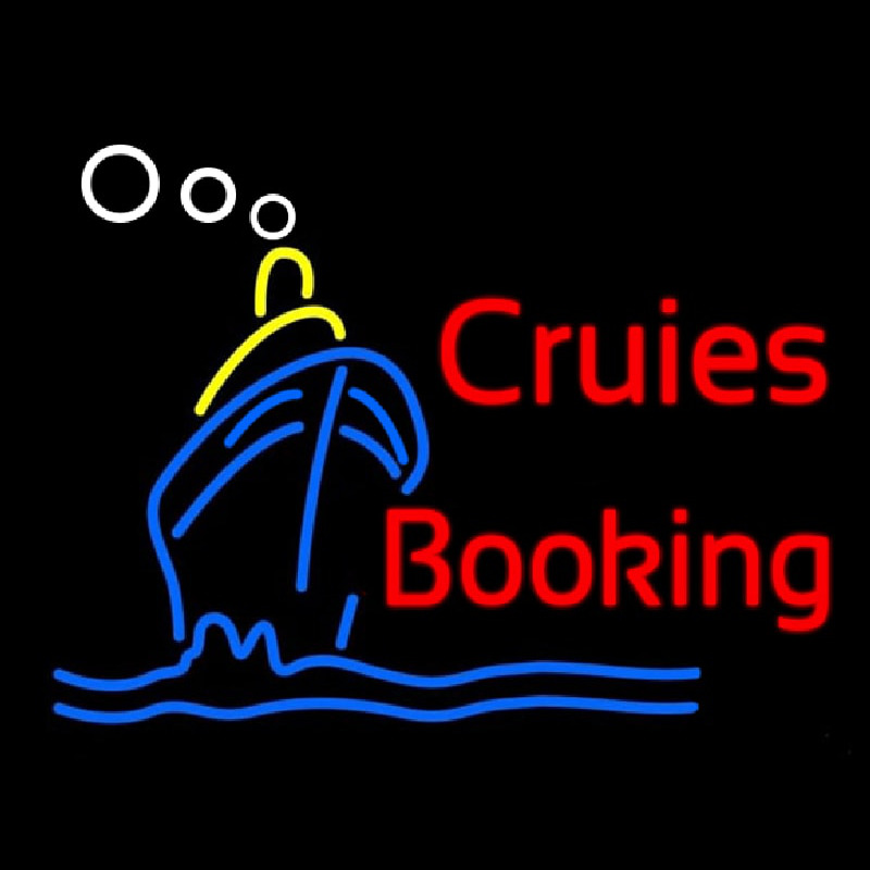 Cruise Booking Neonskylt