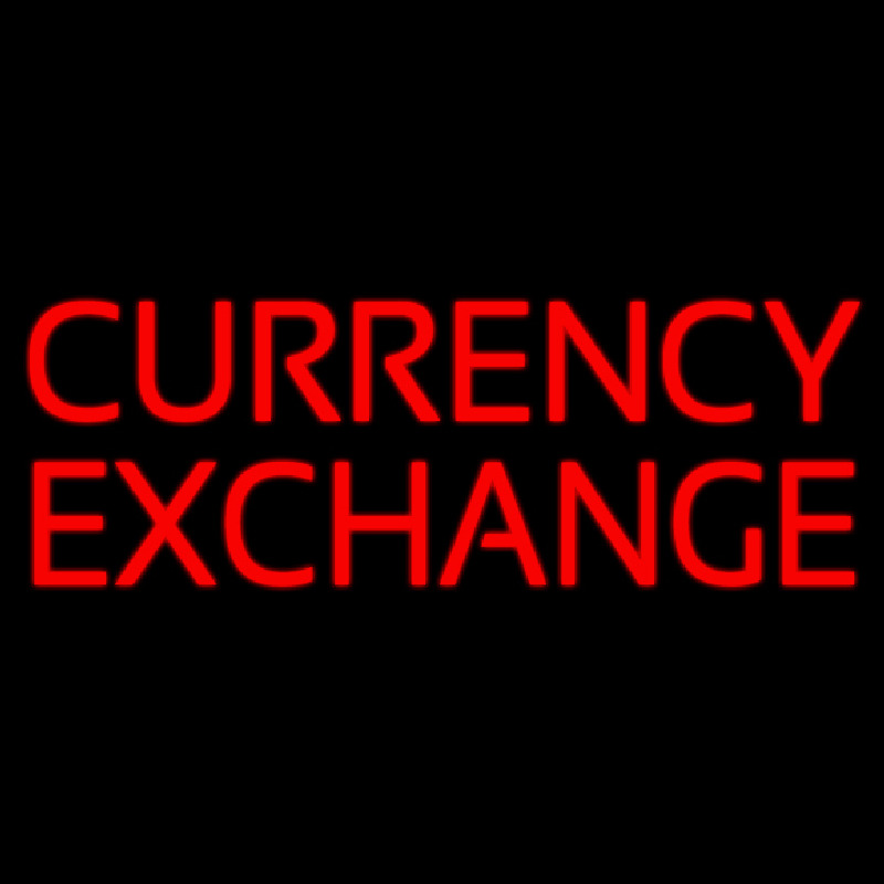 Currency E change Neonskylt