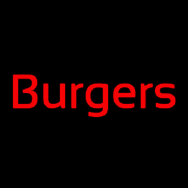 Cursive Burgers Neonskylt