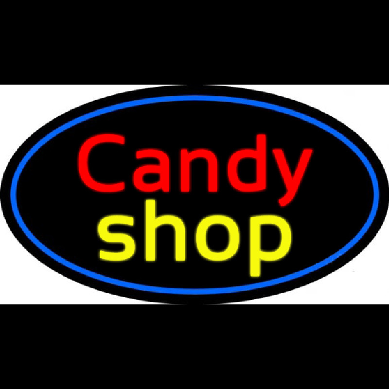 Cursive Candy Shop Neonskylt