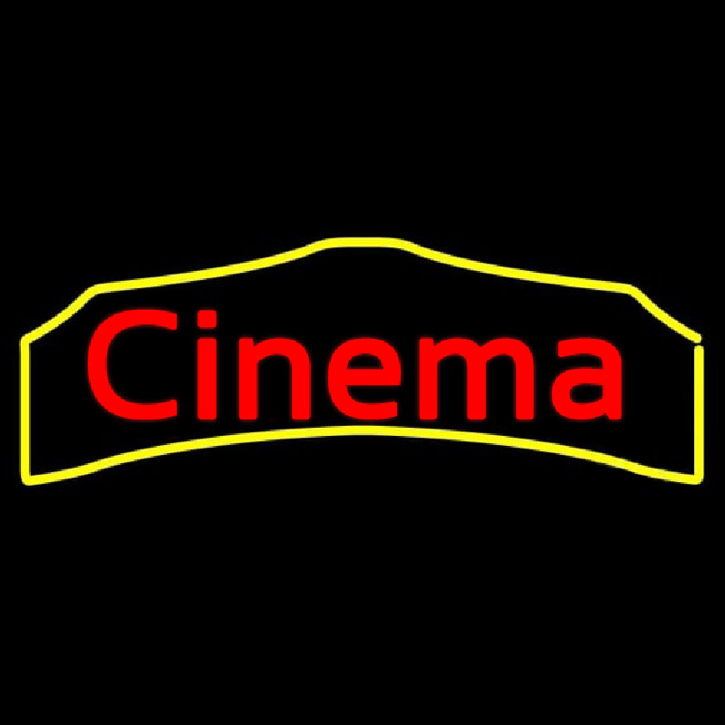 Cursive Cinema Neonskylt
