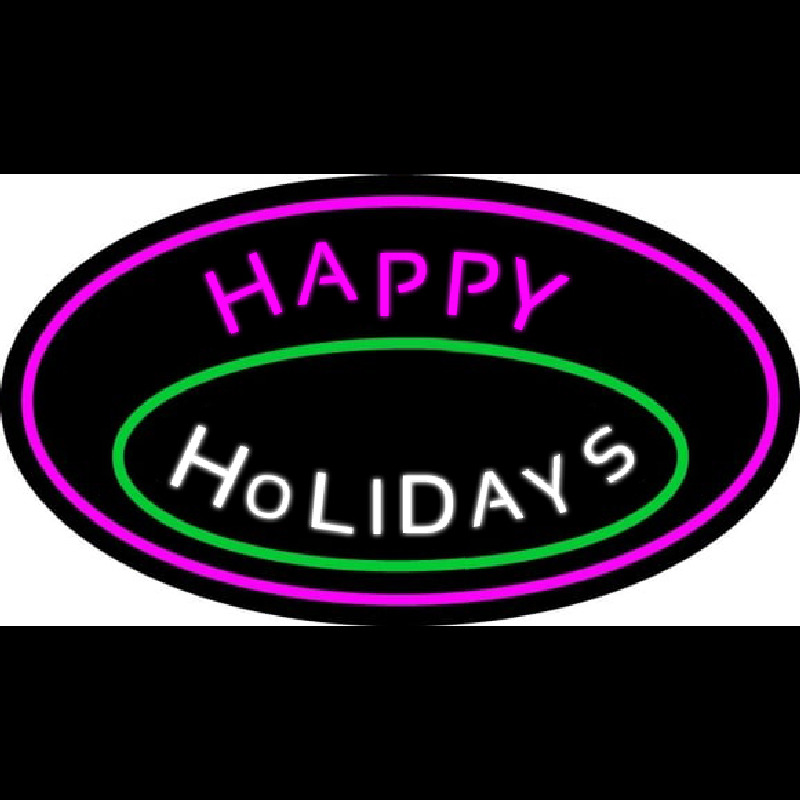 Cursive Happy Holidays Neonskylt