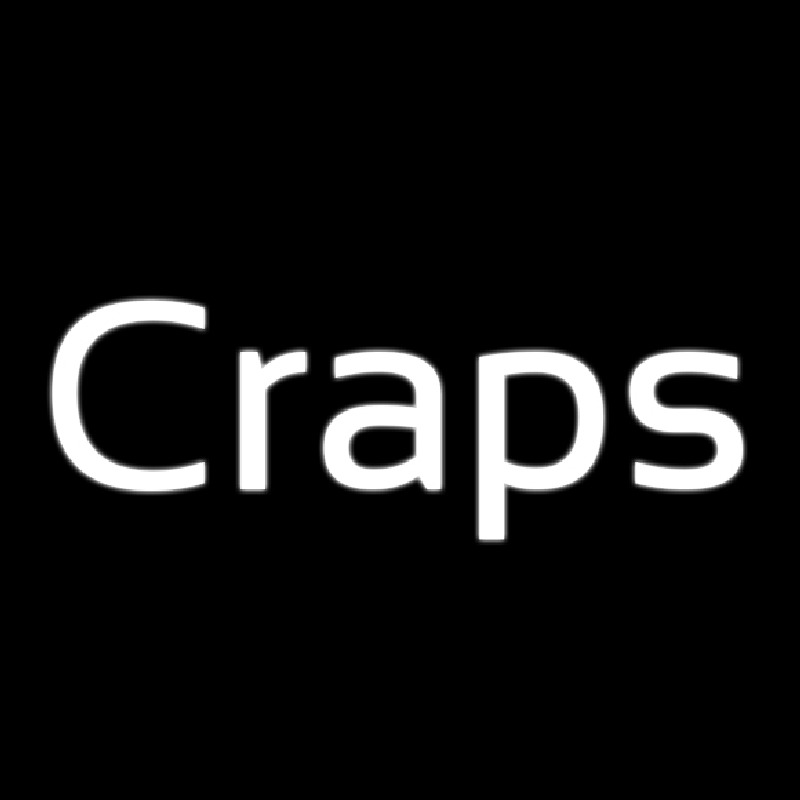 Cursive Letter Craps 2 Neonskylt