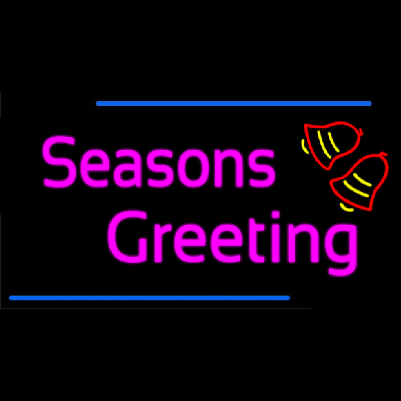 Cursive Seasons Greetings 2 Neonskylt