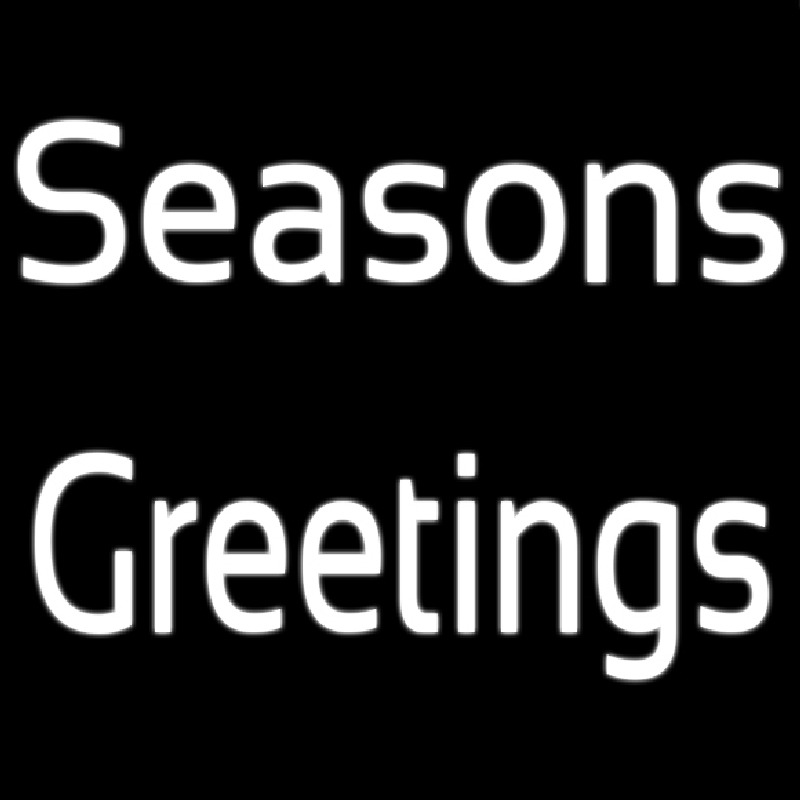 Cursive Seasons Greetings Neonskylt