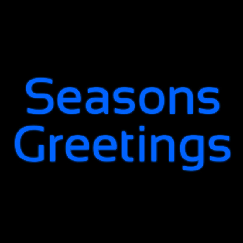 Cursive Seasons Greetings Neonskylt