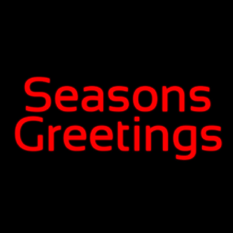 Cursive Seasons Greetings Neonskylt