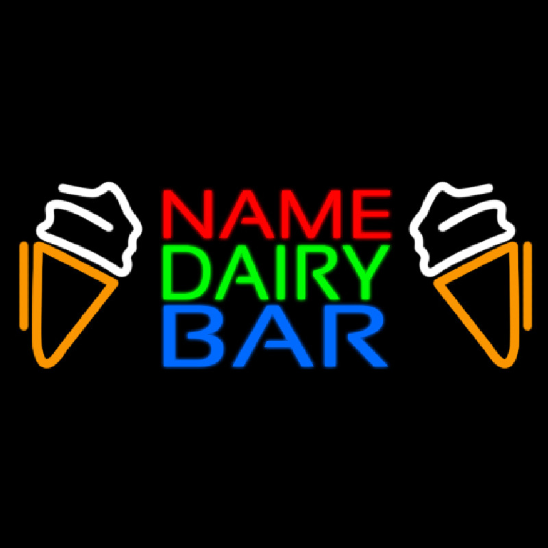 Custom Dairy Bar Neonskylt