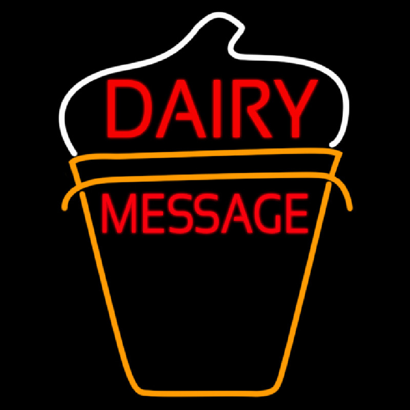 Custom Dairy On Logo Neonskylt