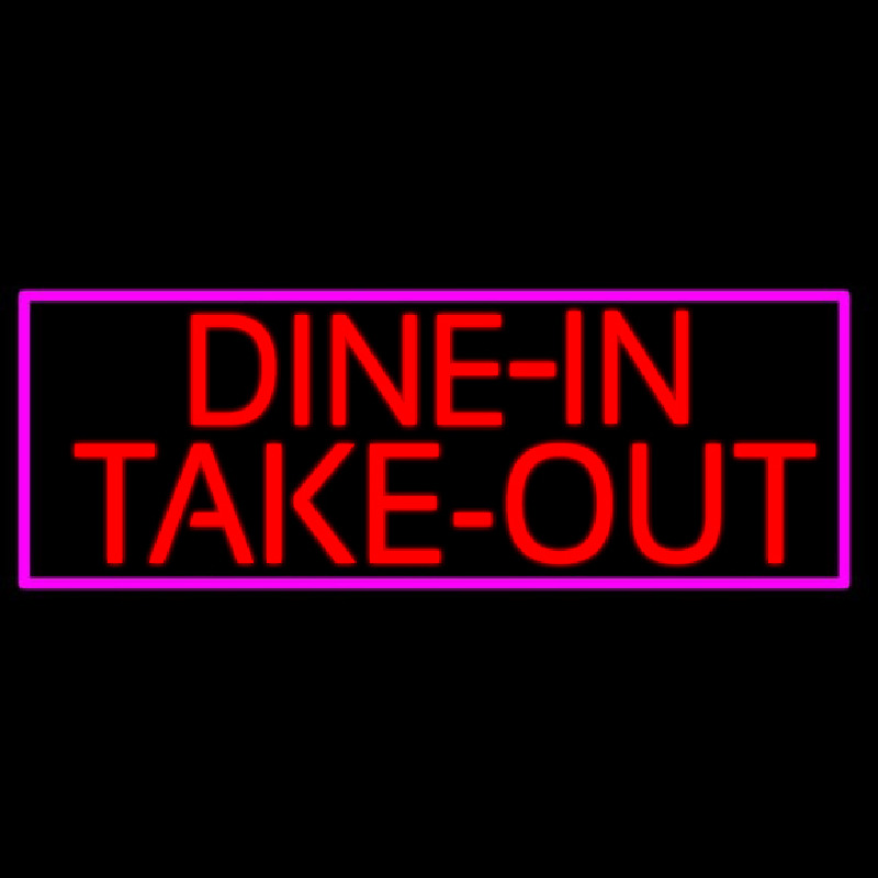 Custom Dine In Take Out Neonskylt