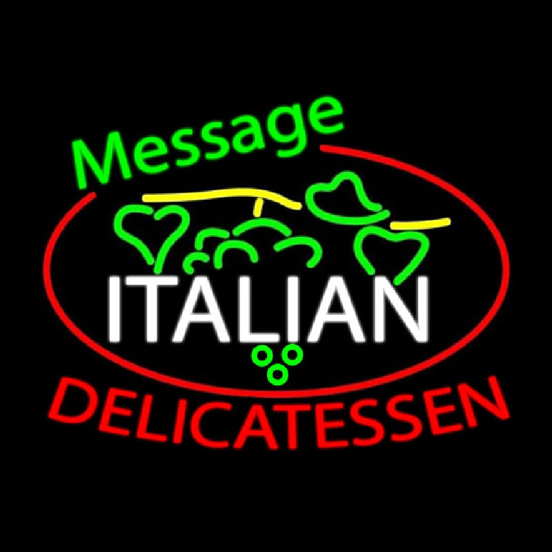 Custom Italian Delicatessen Neonskylt