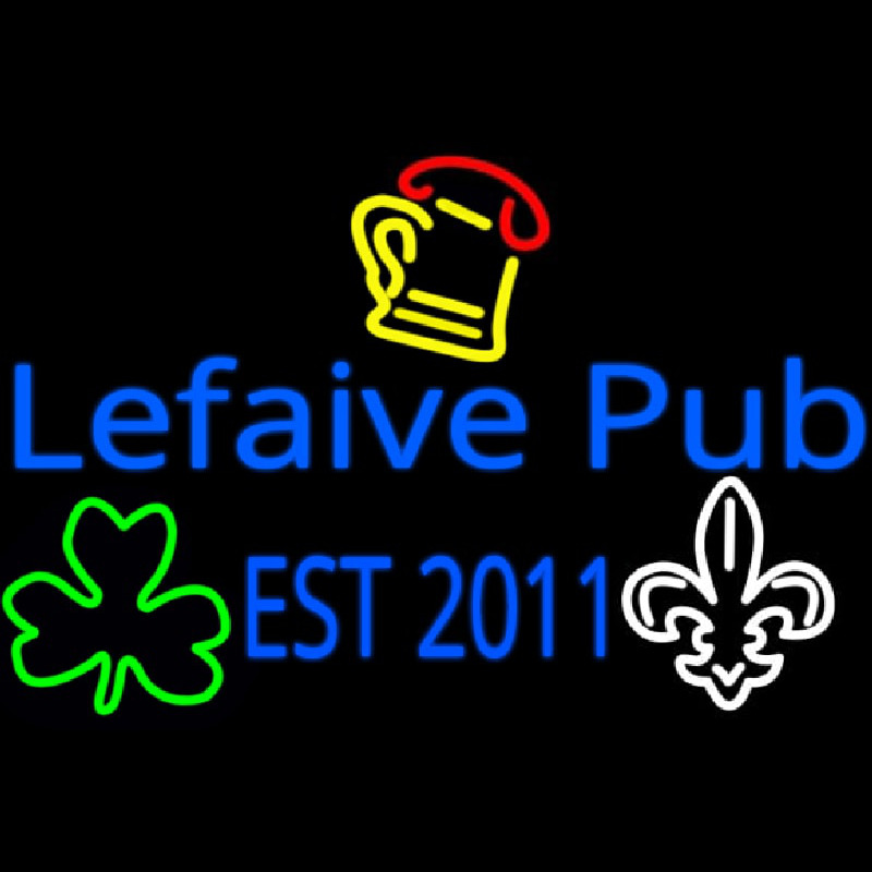 Custom Lefaive Pub Est 2011 Neonskylt