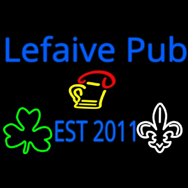 Custom Lefaive Pub Est 2011 Neonskylt