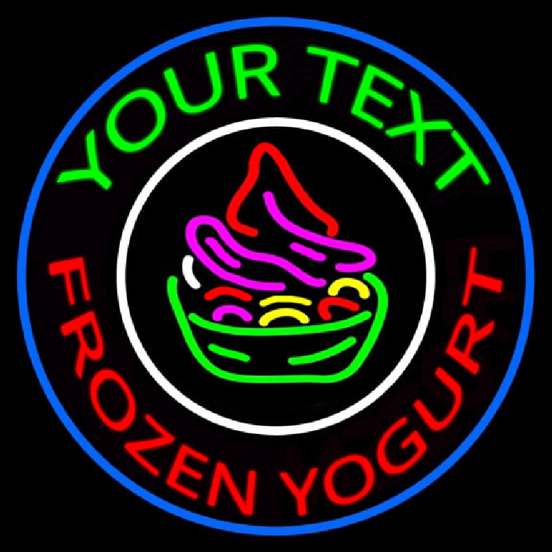 Custom Made Frozen Yogurt Neonskylt