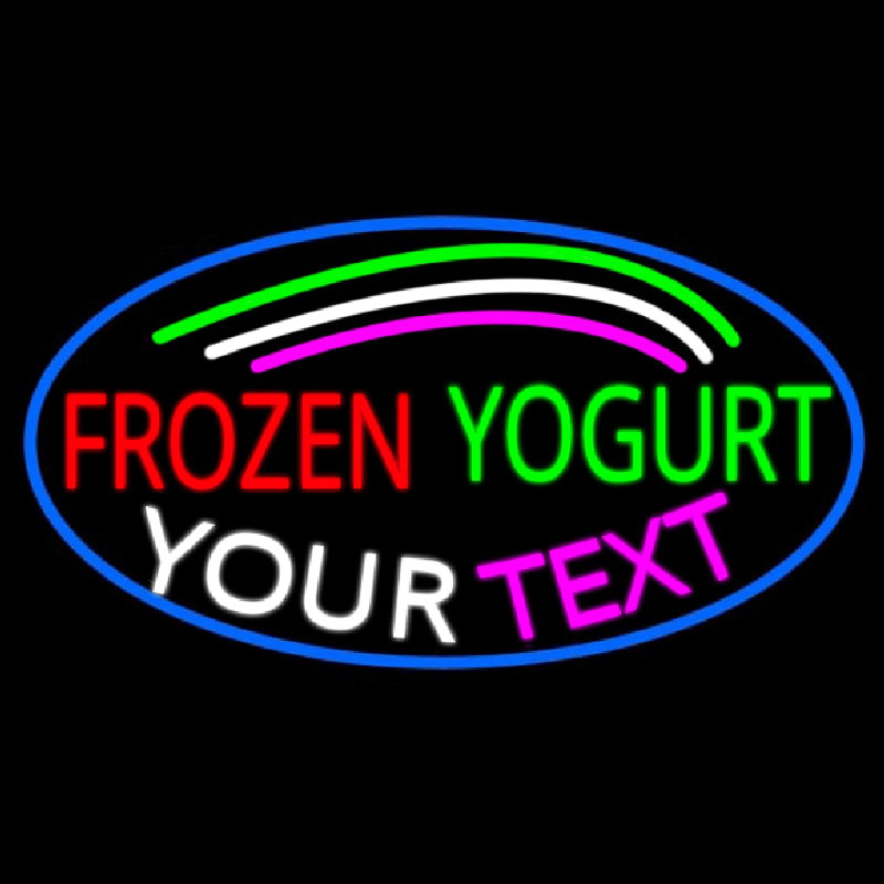 Custom Made Frozen Yogurt Neonskylt