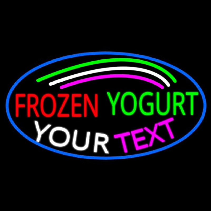 Custom Made Frozen Yogurt Neonskylt