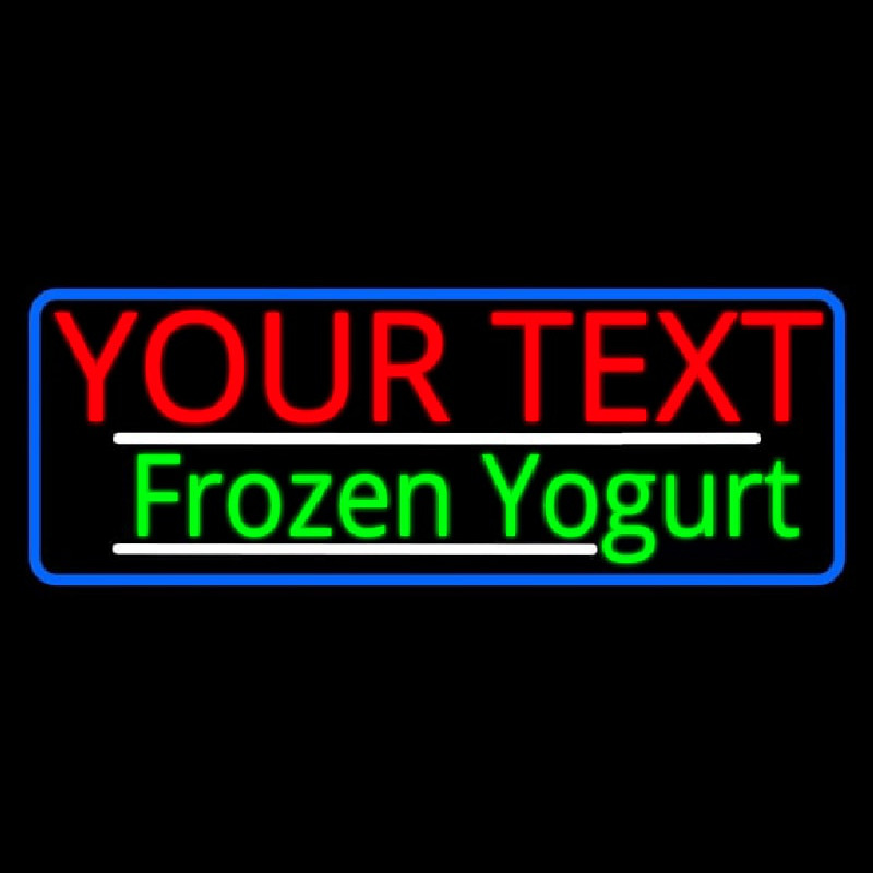 Custom Made Frozen Yogurt Neonskylt