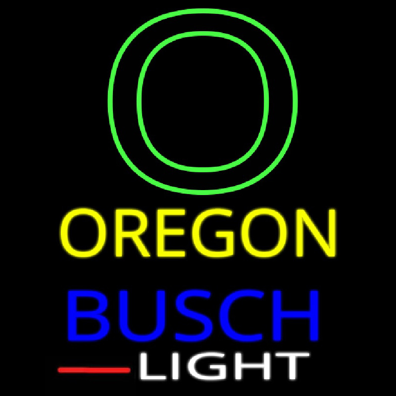 Custom Oregon Wings With Busch Light Real Neon Glass Tube Neonskylt
