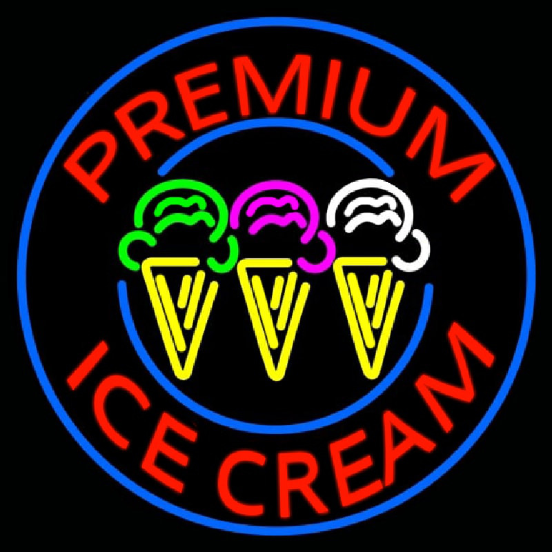 Custom Premium Ice Cream Neonskylt