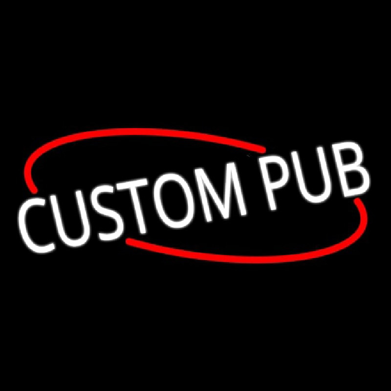 Custom Pub With Red Line Neonskylt