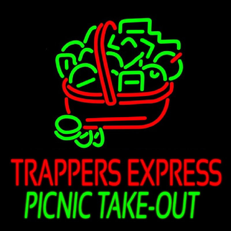 Custom Trappers E press Picnic Take Out Neonskylt