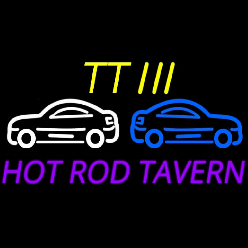 Custom Tt 3 Hot Rod Tavern Car Logo 2 Neonskylt