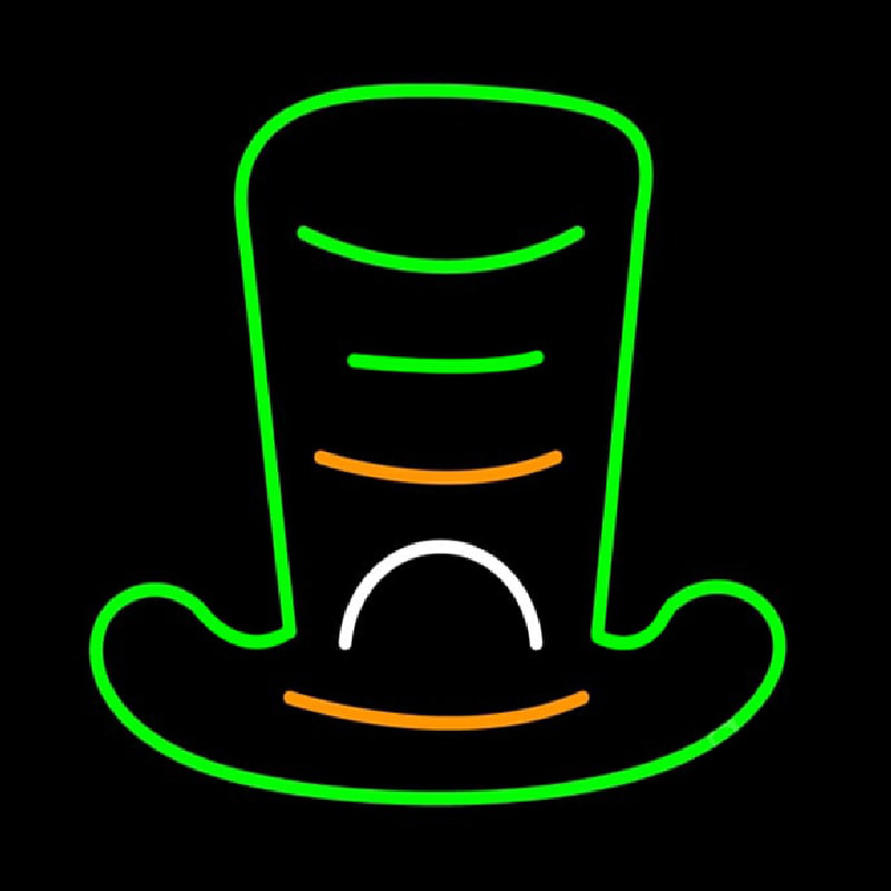 Cylinder Hat Neonskylt