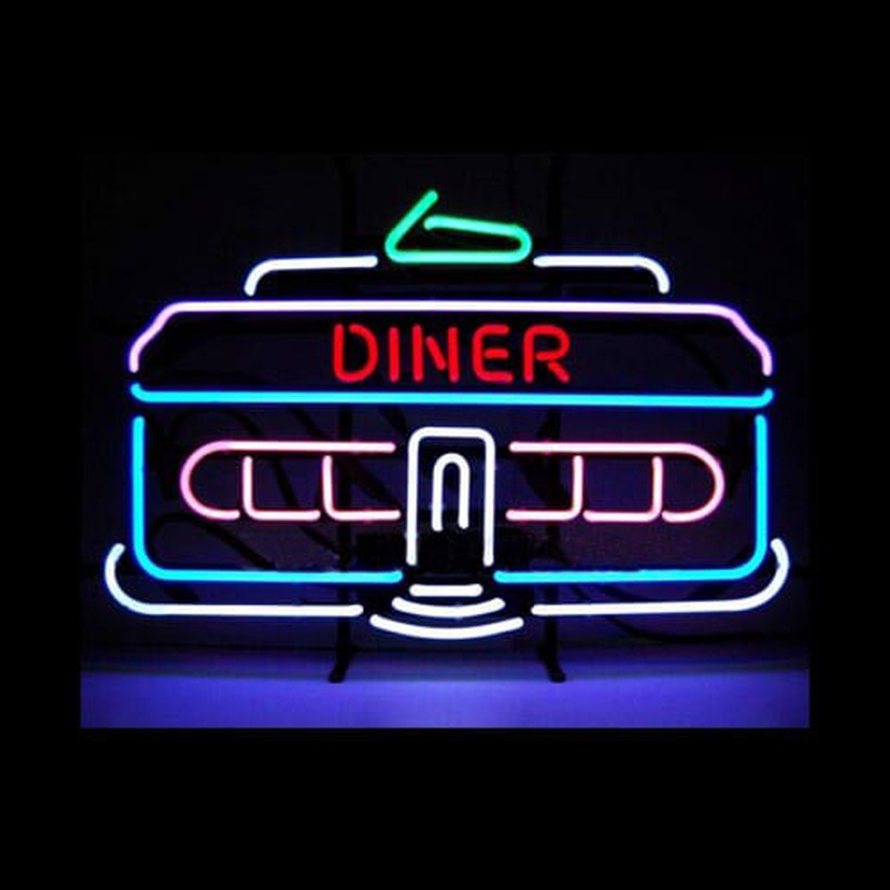 DINER CAR 1950 Classic Retro Restaurant Neonskylt