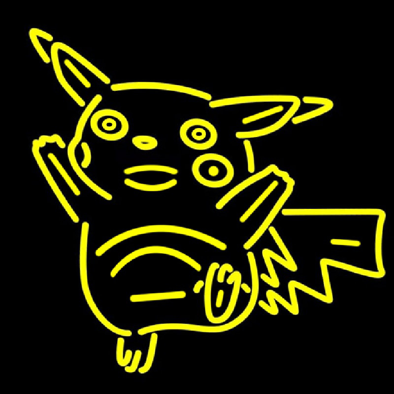 Dancing Pikachu Neonskylt